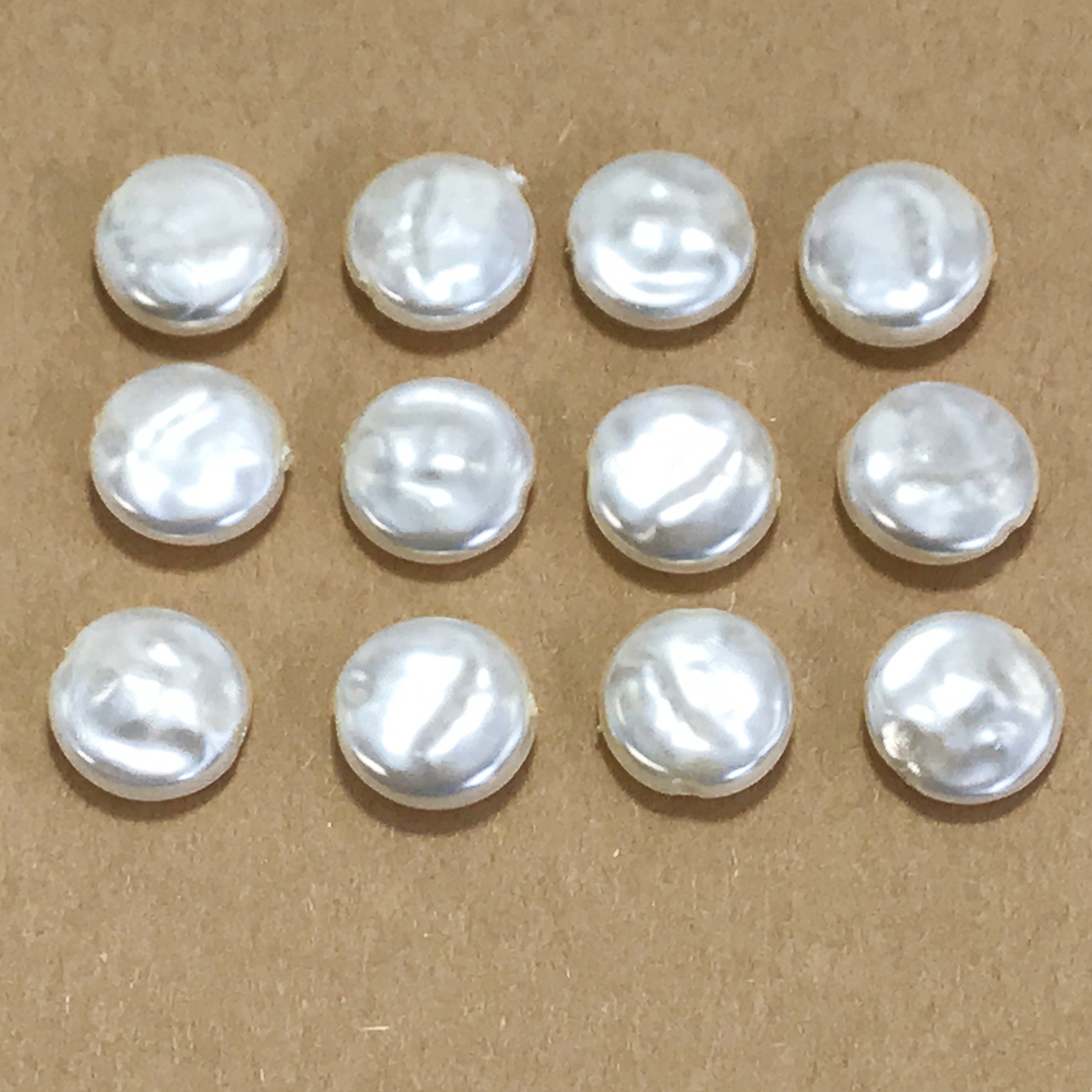 vintage baroque pearl beads, off white, 12mm, 01027, pearl beads, off white beads, baroque beads, baroque pearls, vintage pearls, bsueboutiques, bead stringing, vintage jewelry jewelry making coin style coin