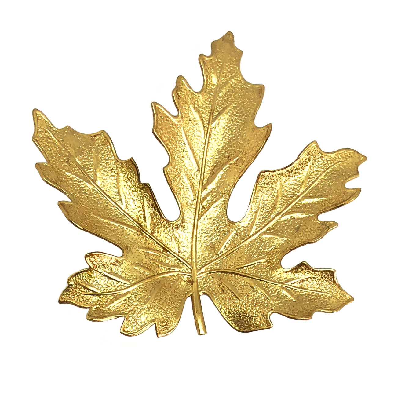 1 Extra-Large Raw Brass Maple Leaf Stamping S3088 