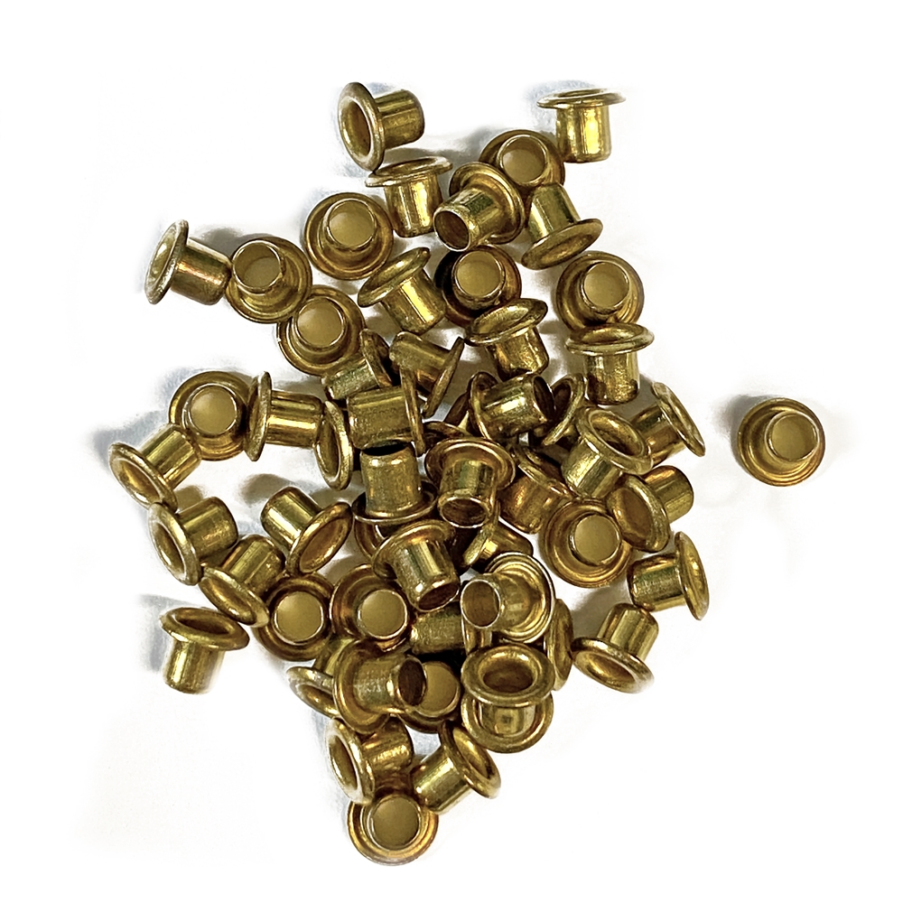 3/32 inch raw brass eyelet rivets, rivets, eyelets, raw brass rivets ...