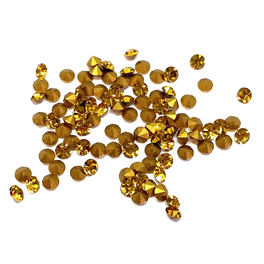 golden topaz chatons, 02006, rhinestones, gold, topaz chatons ...