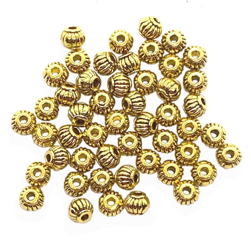 Indonesian style spacer beads, antique gold beads, antique gold, spacer  beads, metal beads, rondelle, beads, jewelry spacer beads, 5x4mm beads,  jewelry making, vintage supplies, jewelry supplies, gold spacer beads,  B'sue Boutiques, jewelry