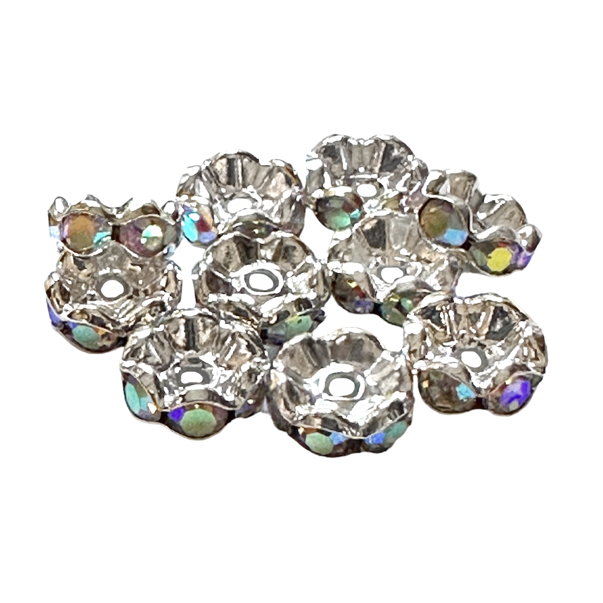 Topaz Czech Crystal Rhinestone Rondelle Spacer Beads ✨ – RainbowShop for  Craft