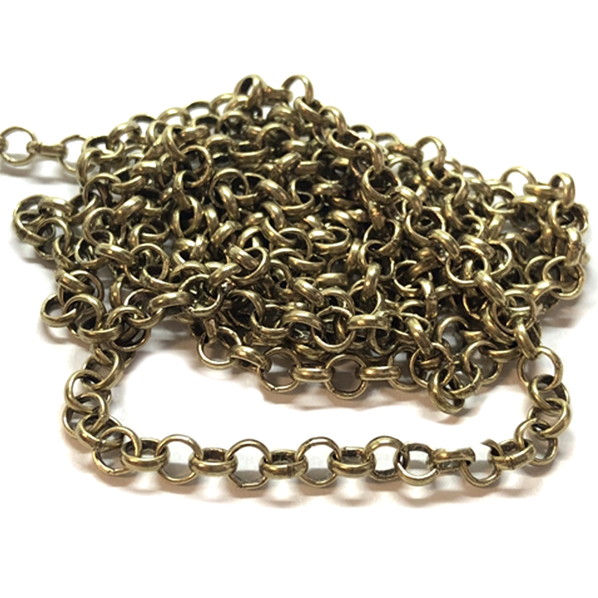 1mm Antique Copper Plated Rolo Chain by the Foot