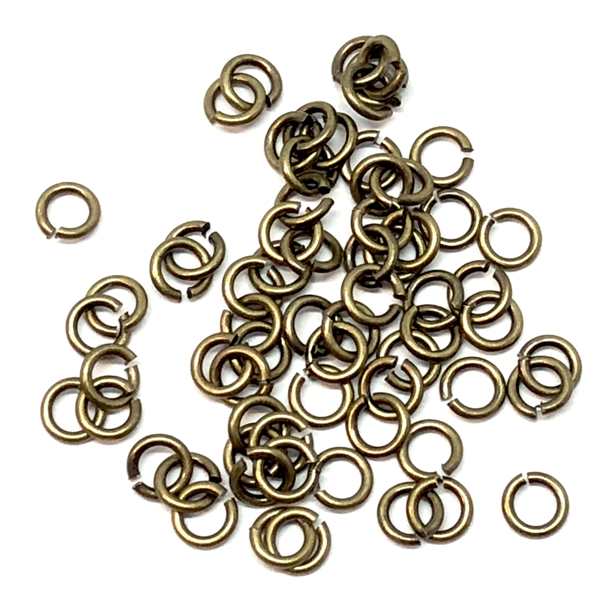 4mm 21 Gauge Open Jump Rings 22K Gold Plated (100)