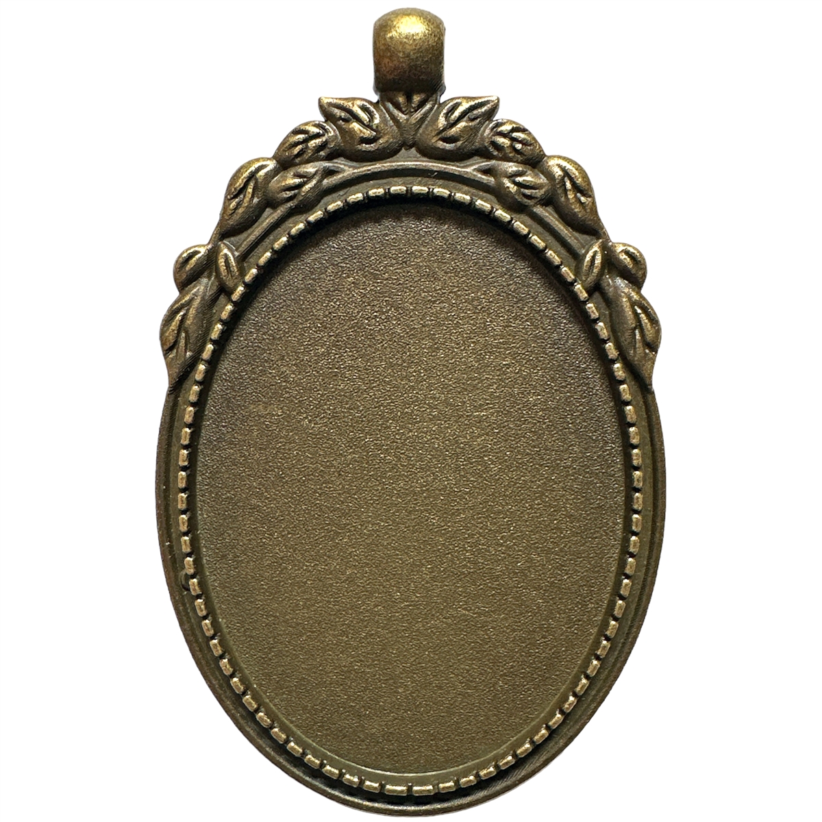 Big Round Circle Jewelry Findings Antique Bronze Plated Organic Shape  Pendant (69mm) G34016